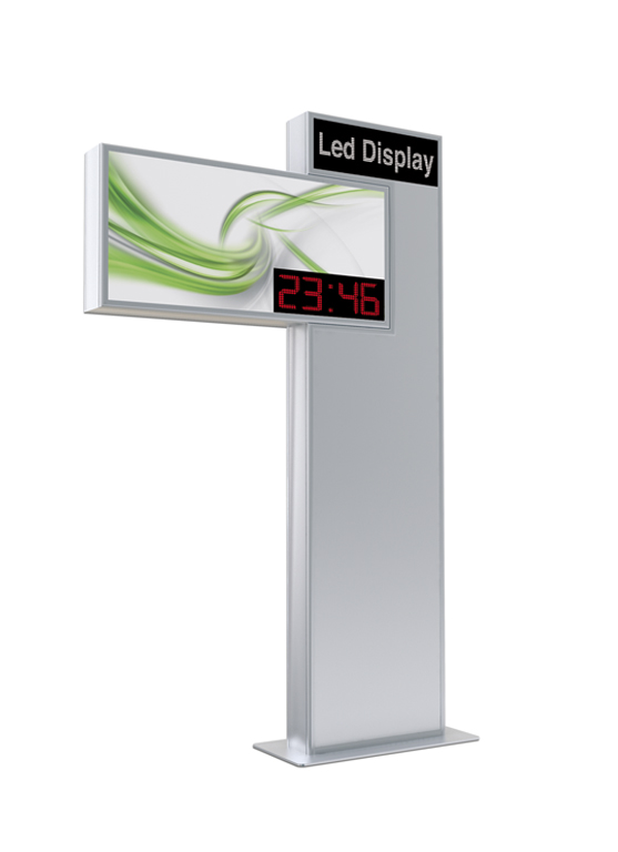 ART.324 TEC- TOTEM CON INSERTO LUMINOSO E LED DISPLAY